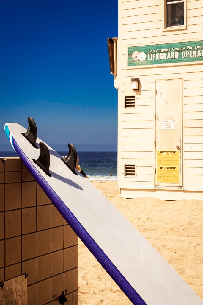 Surf Board Redondo Beach near to the Life Guard Hut