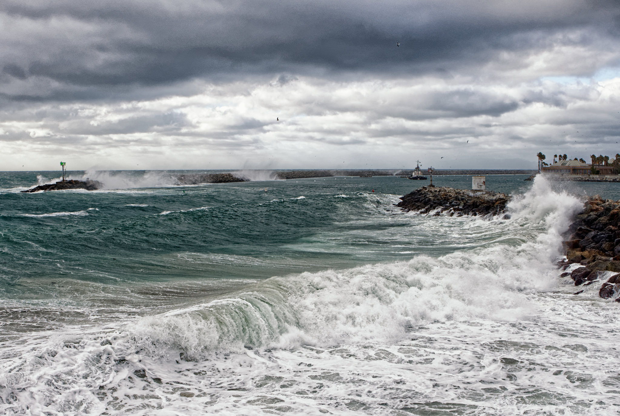 Stormy Redondo Harbor by Mike-Hope