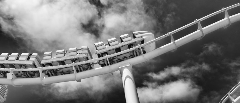 roller-coaster-in-bw-red-filter-by-mike-hope